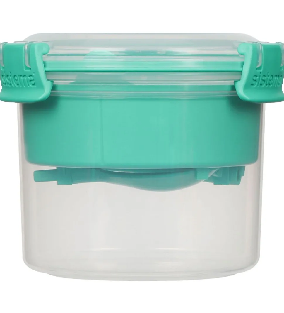 Sistema Madkasse m. Bestik - Breakfast To Go - 530 ml - Turkis