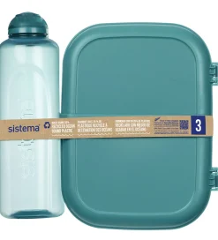 Sistema Madkasse m. Drikkedunk - 1,1 l/480 ml - Teal Stone