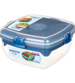 Sistema Madkasse m. Tilbehør - Salad Max To Go 1,63L - Blå