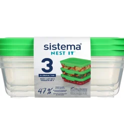 Sistema Opbevaringsbokse - 3-pak - Nest It - 1 l - Grøn