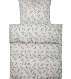 Smallstuff Sengetøj - Baby - Flower Garden - Grey
