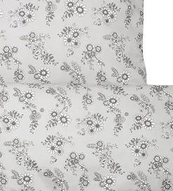 Smallstuff Sengetøj - Baby - Flower Garden - Grey