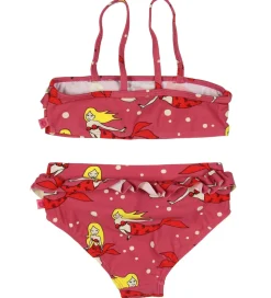 Småfolk Bikini - UV50+ - Mørk Rosa m. Flæser/Havfrue
