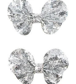 Sofie Schnoor Hårsløjfer - 2-pak - 7x4,5 cm - Silver