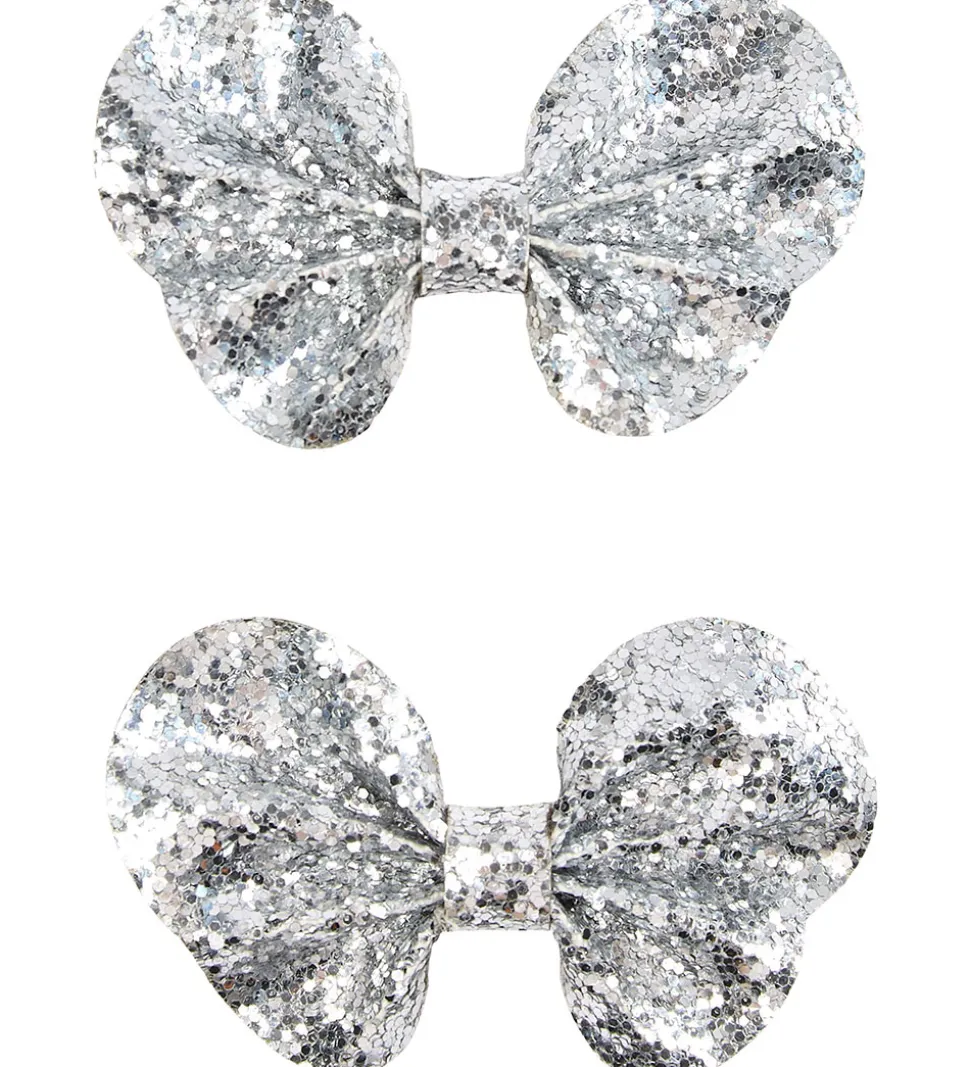Sofie Schnoor Hårsløjfer - 2-pak - 7x4,5 cm - Silver