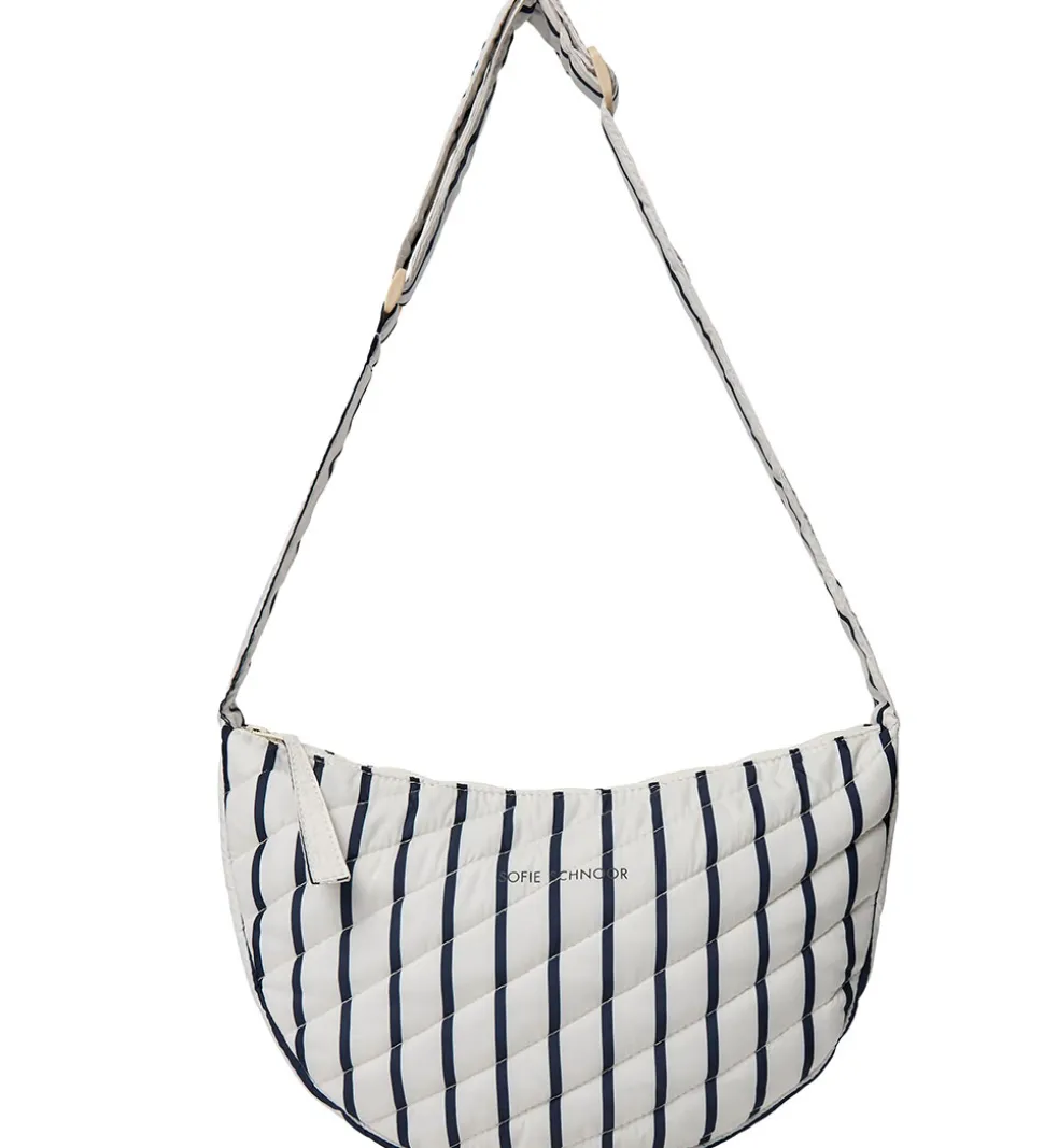 Sofie Schnoor Skuldertaske - Off White/Navy Striped