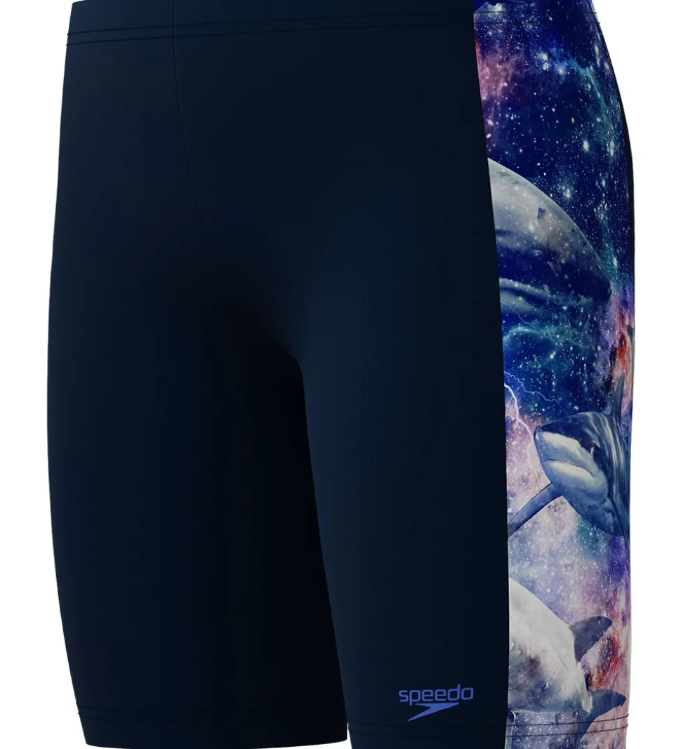 Speedo Badebukser - Digital Panel Jammer - Navy m. Hajer