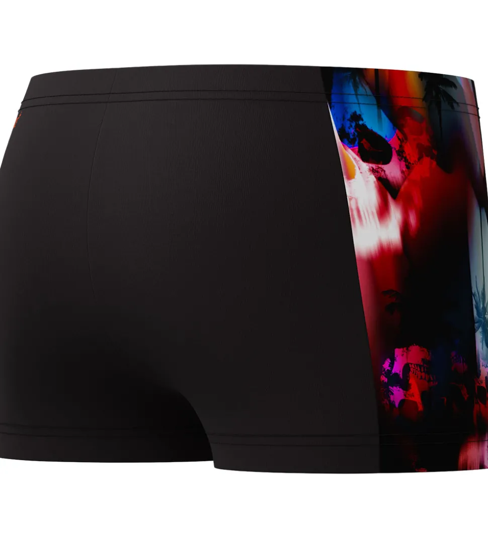 Speedo Badebukser - Digital Panel - Sort m. Print