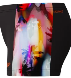 Speedo Badebukser - Digital Panel - Sort m. Print