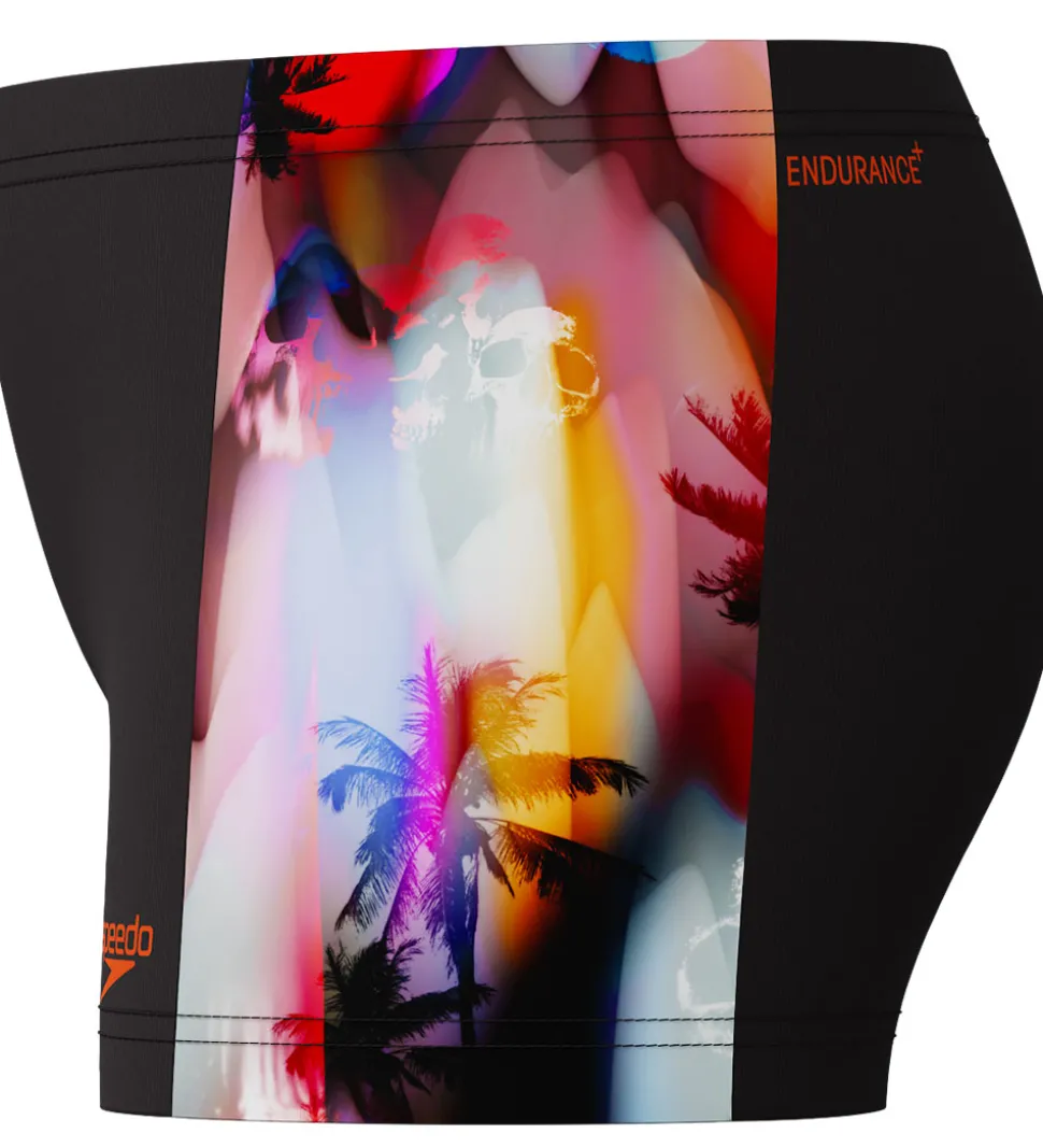 Speedo Badebukser - Digital Panel - Sort m. Print