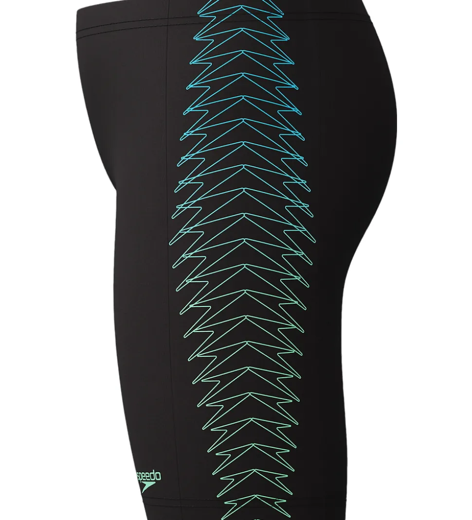 Speedo Badebukser - Plastisol Placement - Sort m. Grøn