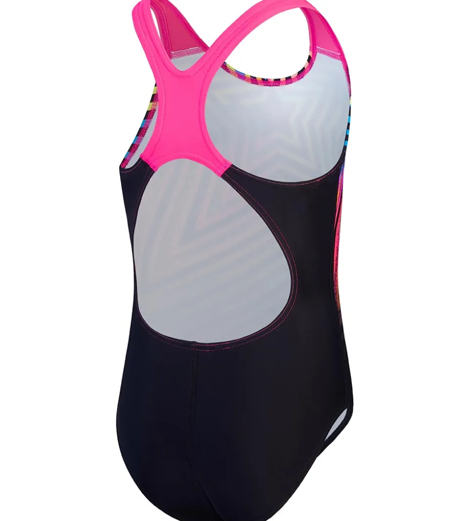 Speedo Badedragt - Girls Digital Placement Splashback - Sort/Pin