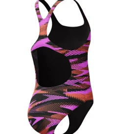Speedo Badedragt - HyperBoom Allover Medalist - Sort/Lilla/Orang