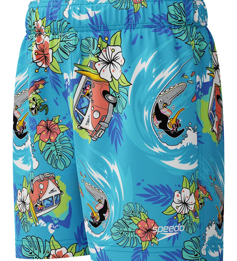 Speedo Badeshorts - Learn To Swim - Blå m. Print