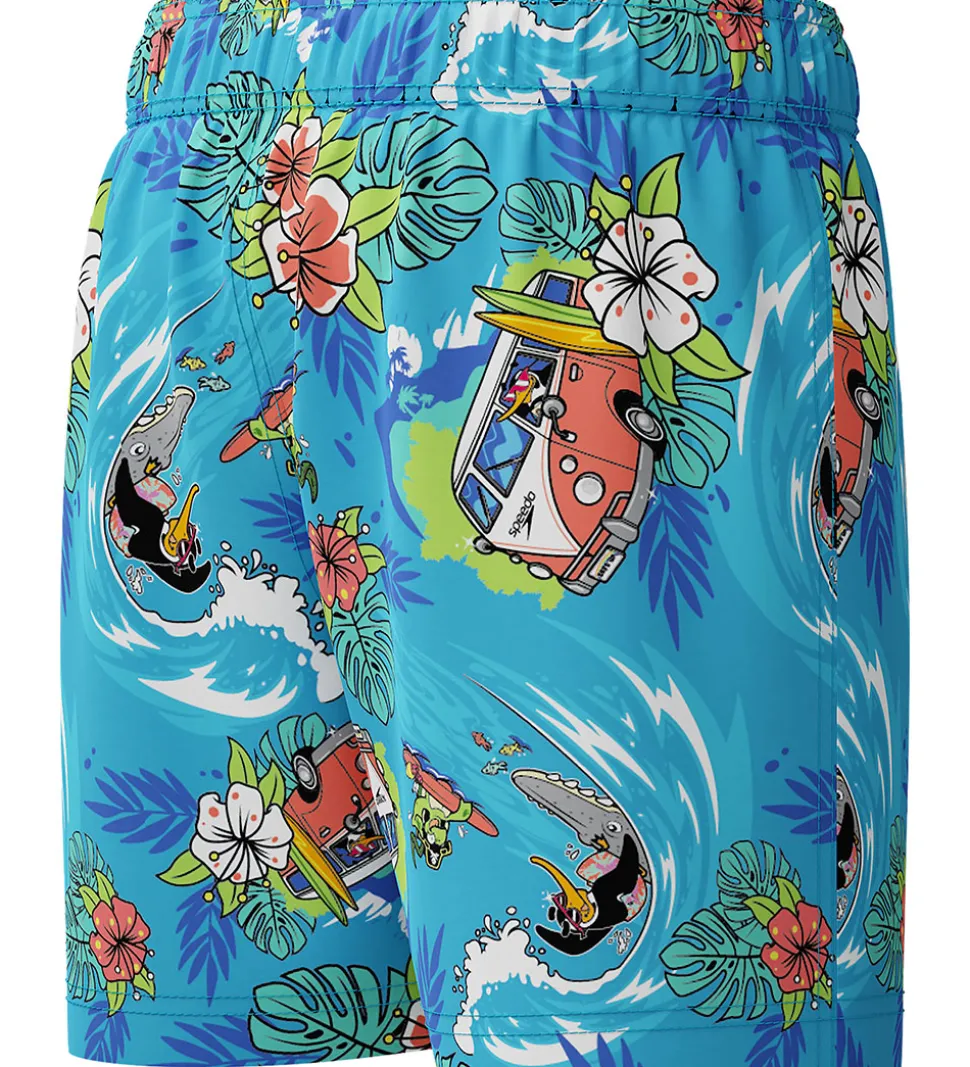 Speedo Badeshorts - Learn To Swim - Blå m. Print