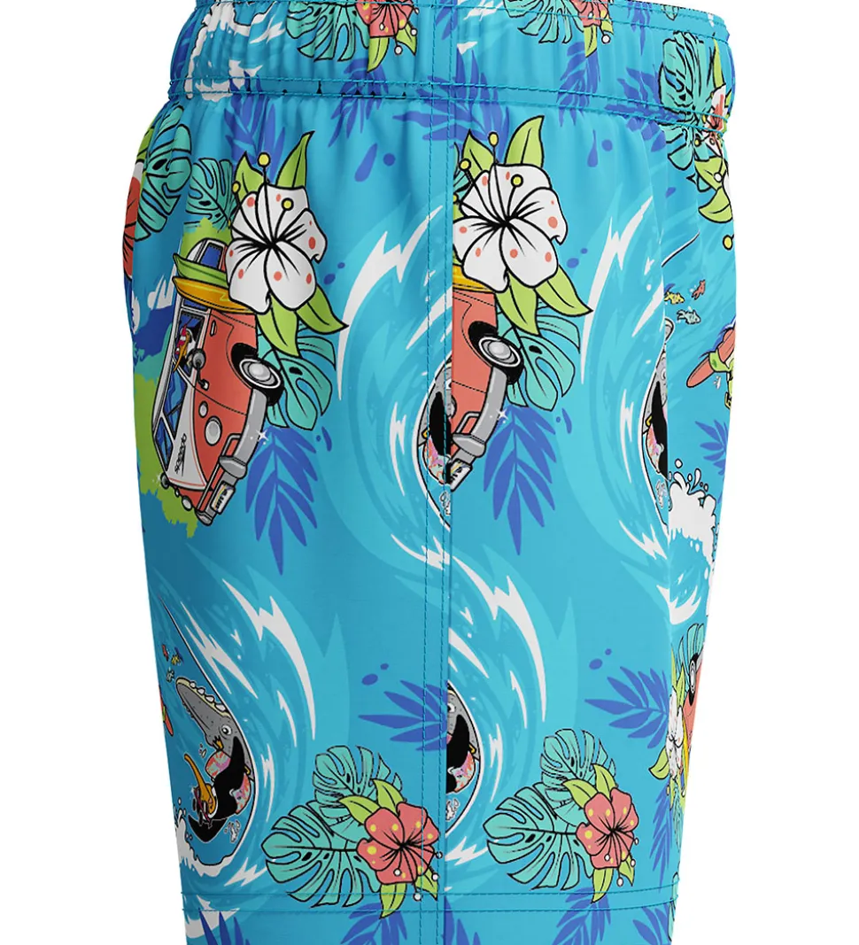 Speedo Badeshorts - Learn To Swim - Blå m. Print