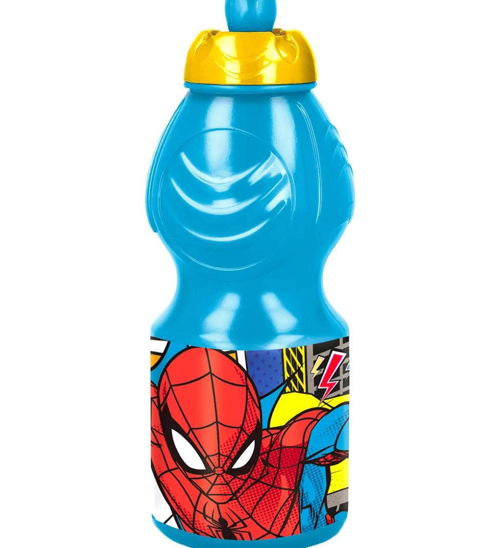 Spiderman Drikkedunk - 400 ml - Blå/Gul