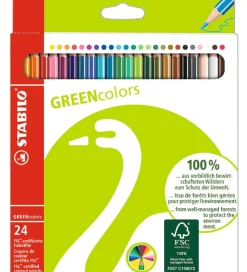 Stabilo Farveblyanter - GreenColors - 24 stk. - Multifarvet