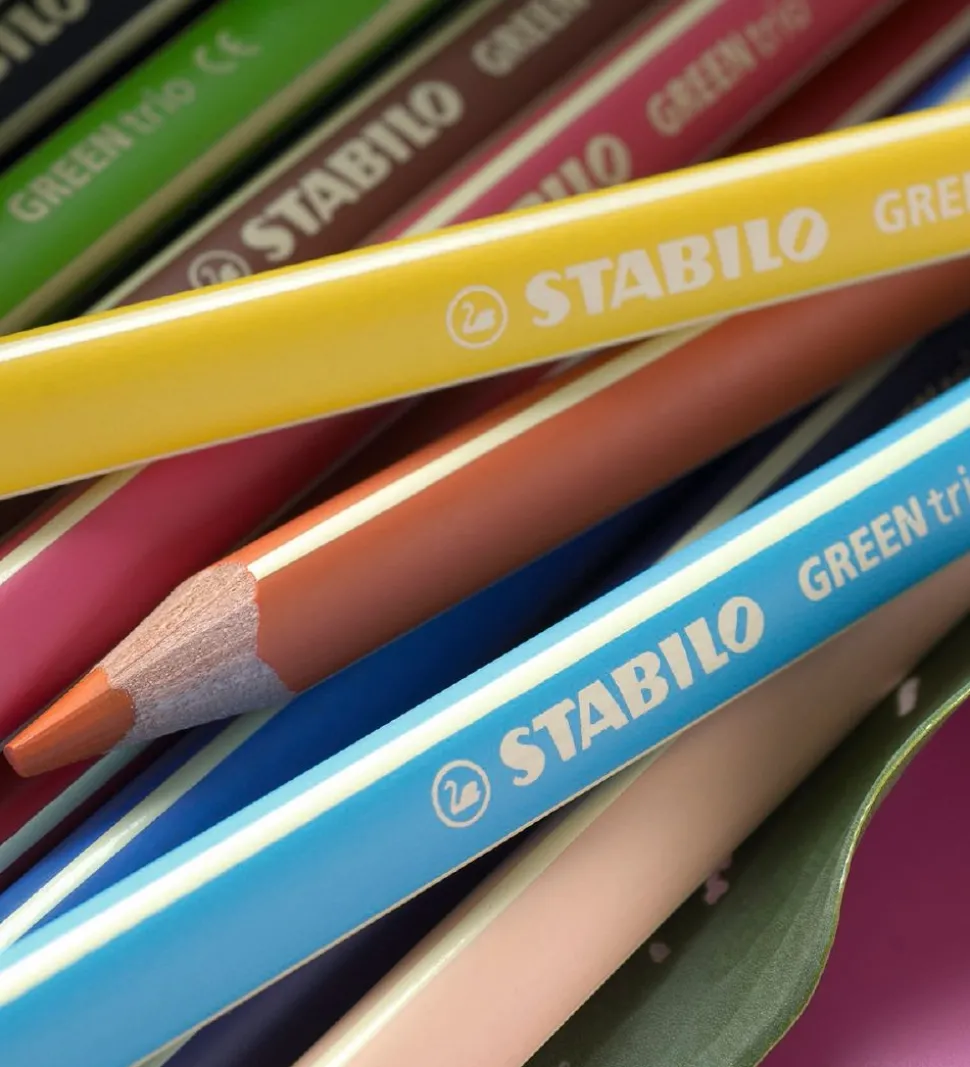 Stabilo Farveblyanter - GreenTrio Thick - 12 stk. - Multifarvet