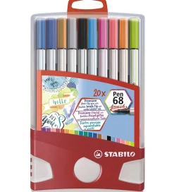 Stabilo Tuscher - Pen 68 Brush - 20 stk. - Multifarvet