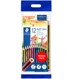 Staedtler Farveblyanter - Noris Colour Bonus Pack - 12 stk m. Ti