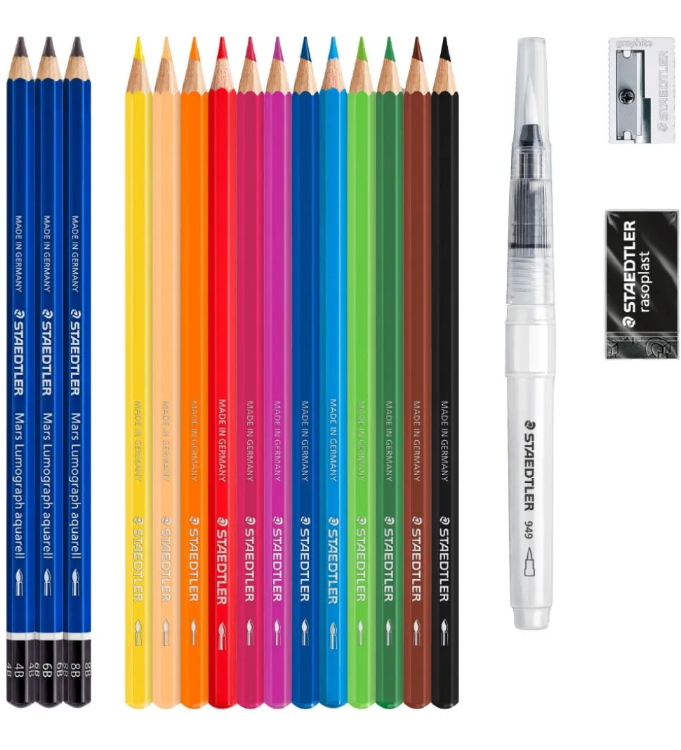 Staedtler Farveblyanter - Watercolour Set - 18 dele