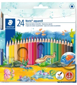 Staedtler Farveblyanter - Noris Aquarell - 24 stk m. Pensel