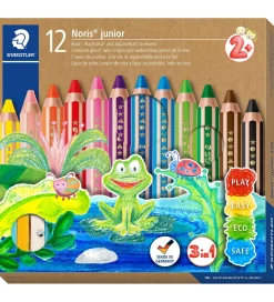 Staedtler Farveblyanter - Noris Junior - 3-i-1 - 12 stk m. Blyan