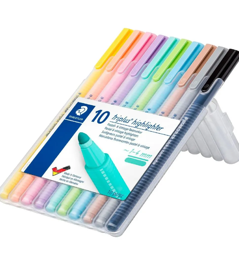Staedtler Tuscher - 10 stk. - Overstregningstuscher - Pastel & V