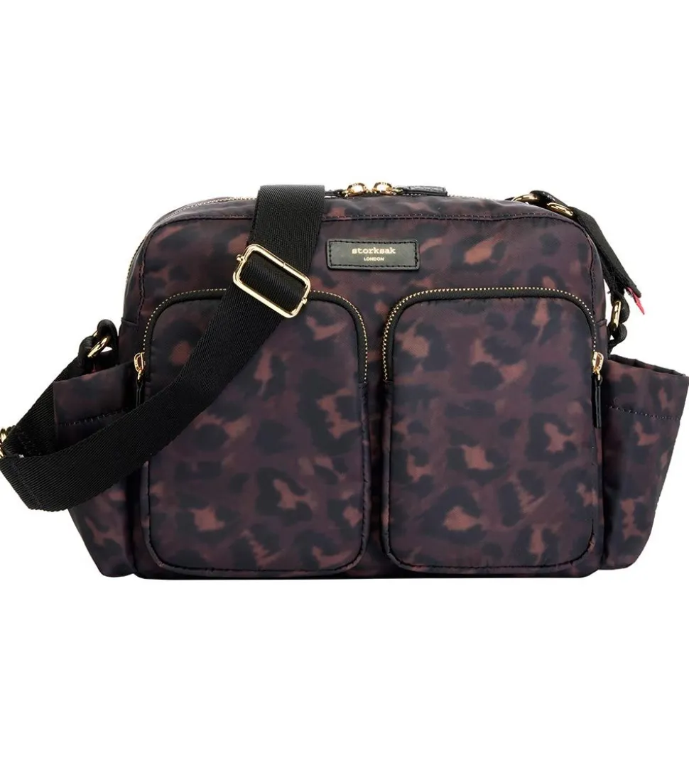 Storksak Barnevognstaske - Black/Leopard