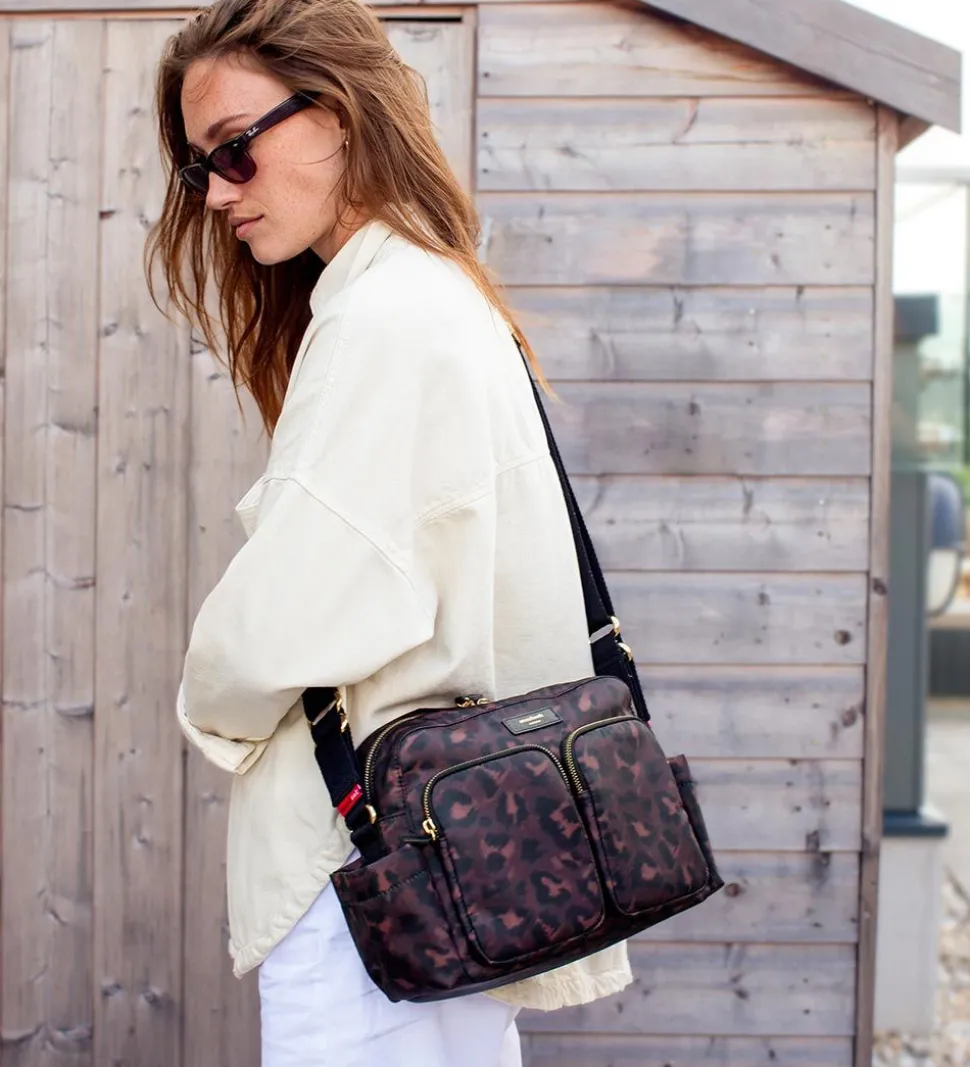 Storksak Barnevognstaske - Black/Leopard
