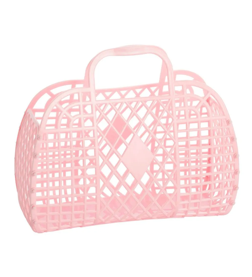 Sun Jellies Mini Foldekurv - Retro - 15x6x13 cm - Pink