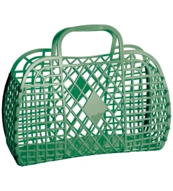 Sun Jellies Mini Foldekurv - 15x6x13 cm - Retro - Olive