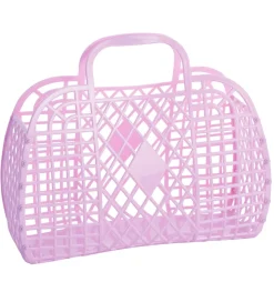 Sun Jellies Stor Foldekurv - Retro - 37x30x11 cm - Lilac
