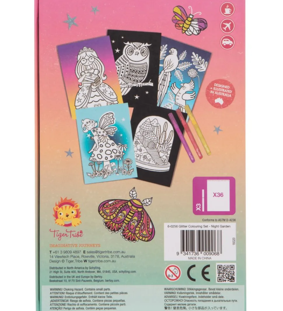 Tiger Tribe Farvesæt - Glitter - Night Garden