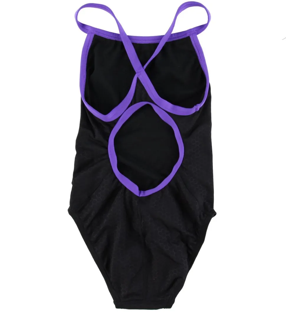 TYR Badedragt - Hexa Diamondfit - Sort/Lilla