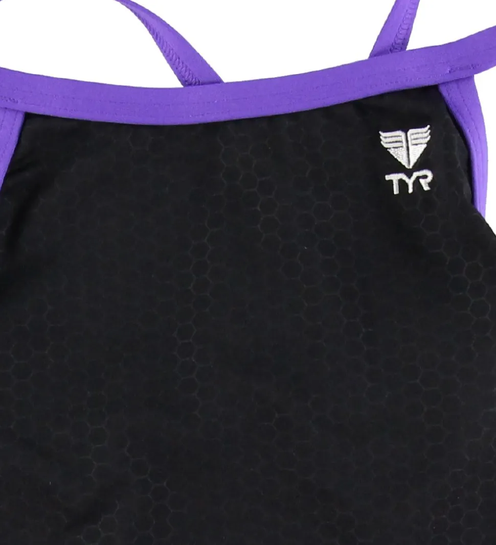 TYR Badedragt - Hexa Diamondfit - Sort/Lilla