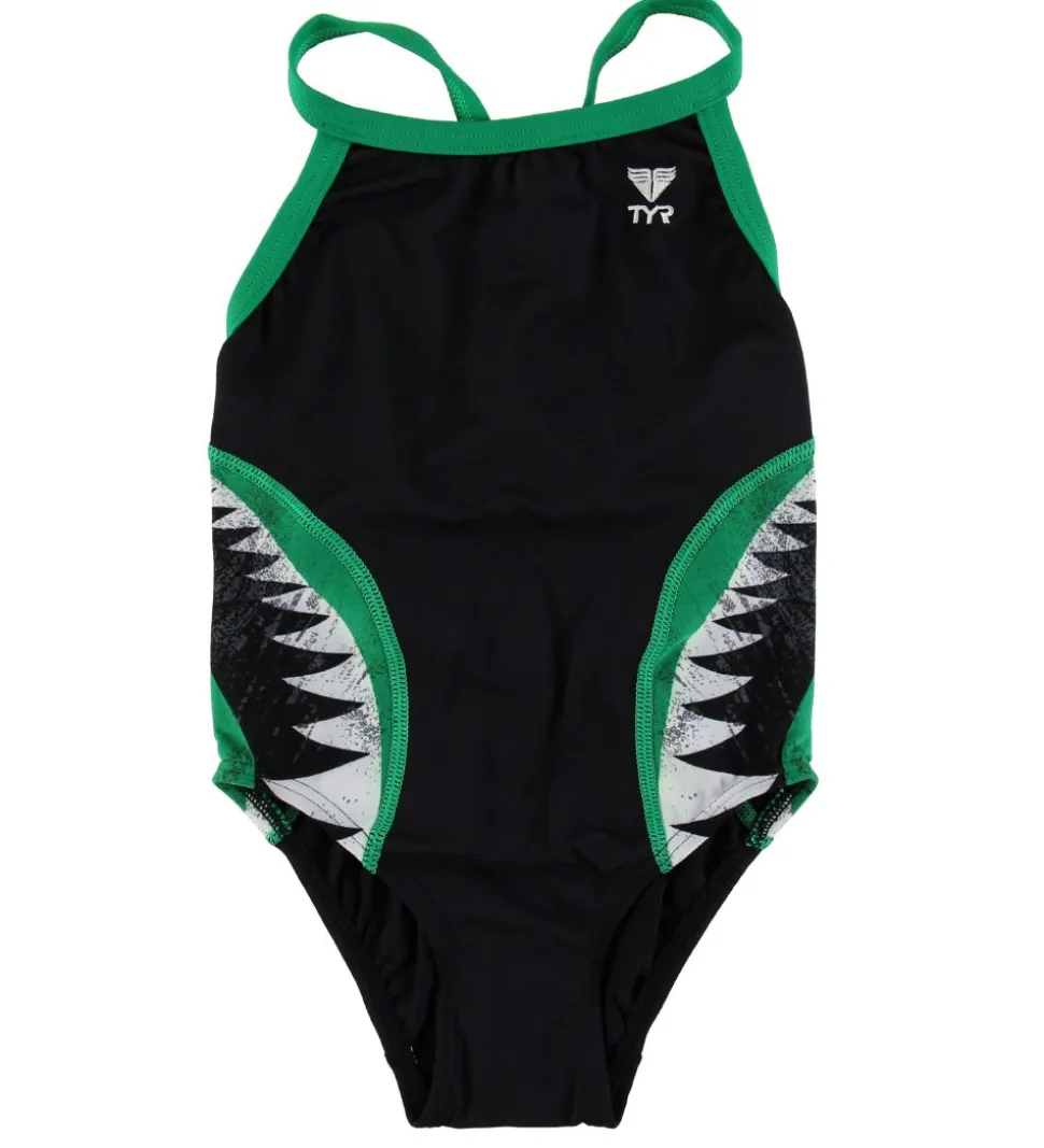 TYR Badedragt - Shark Bite Diamondfit - Sort/Grøn
