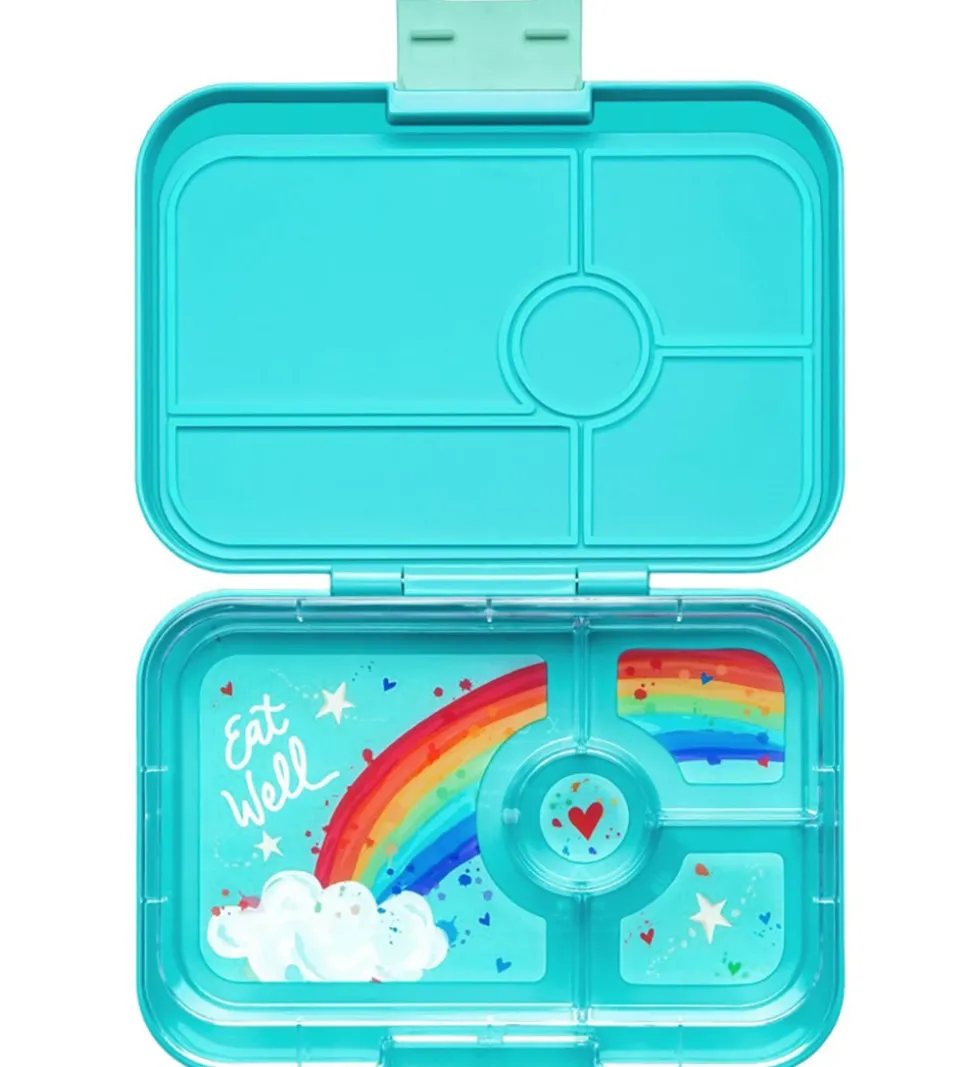 Yumbox Madkasse m. 4 Rum - Bento Tapas - Antibes Blue - Rainbow