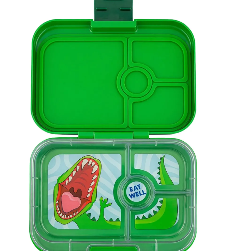 Yumbox Madkasse m. 4 Rum - Bento Panino - Jurassic Green - Dino