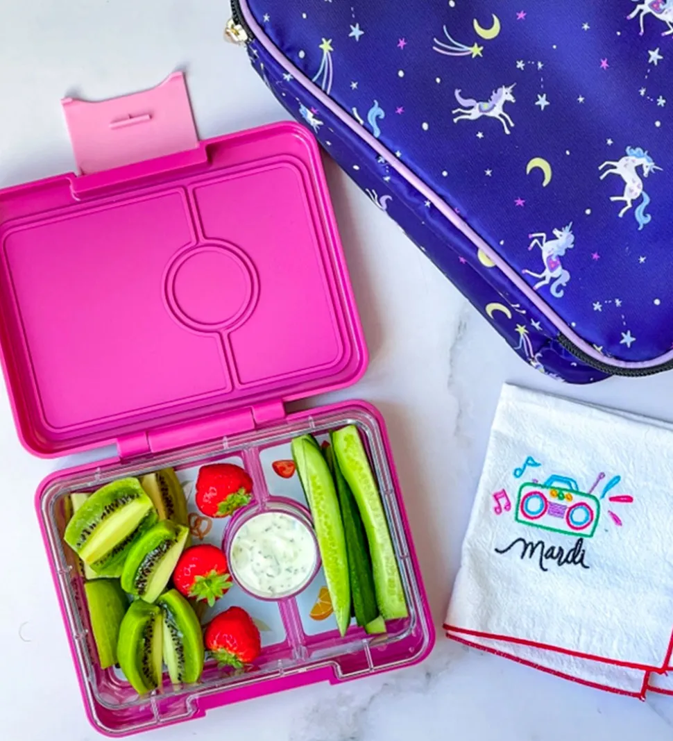 Yumbox Madkasse m. 3 Rum - Bento Snack - Malibu Purple/Magical U