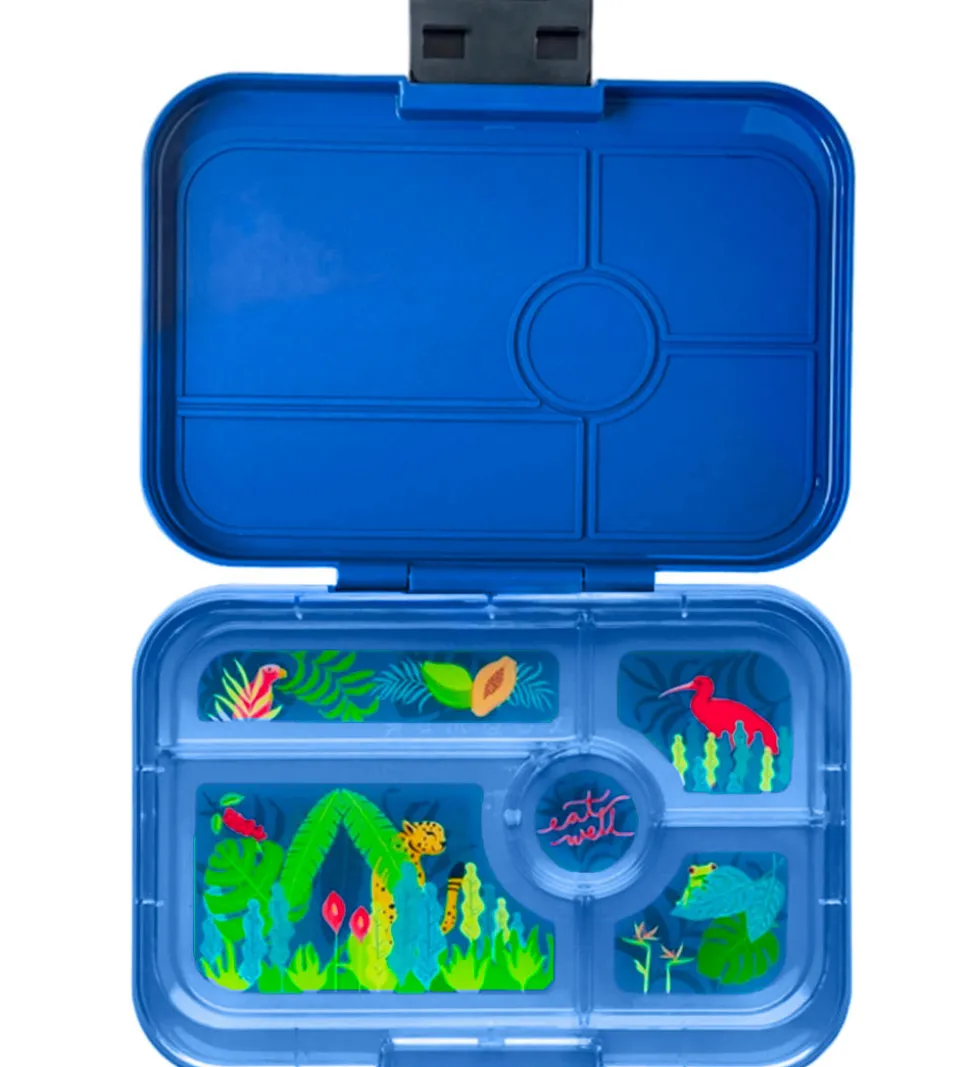 Yumbox Madkasse m. 5 Rum - Bento Tapas - Monte Carlo Blue/Jungle