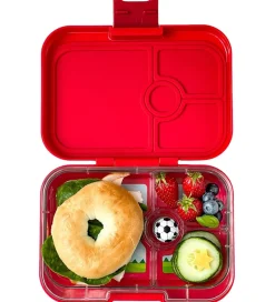 Yumbox Madkasse m. 4 Rum - Bento Panino - Wow Red - Dino Tray