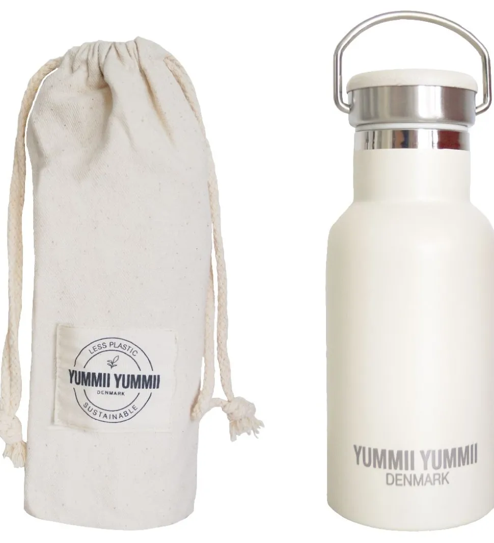 Yummii Yummii Termoflaske - 350ml - Rustfri Stål - Pearl White